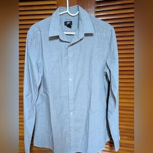 H&M Grey Button-up Shirt (Slim Fit M)
